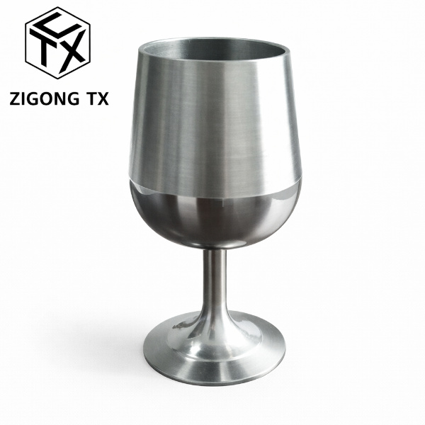 High footed tungsten carbide wine glass